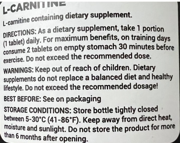 tesla-sports-l-carnitine-directions